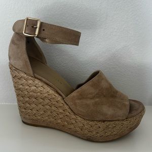 STUART WEITZMAN -  Sohojute Women's Suede Espadrille Wedges Size 7.5